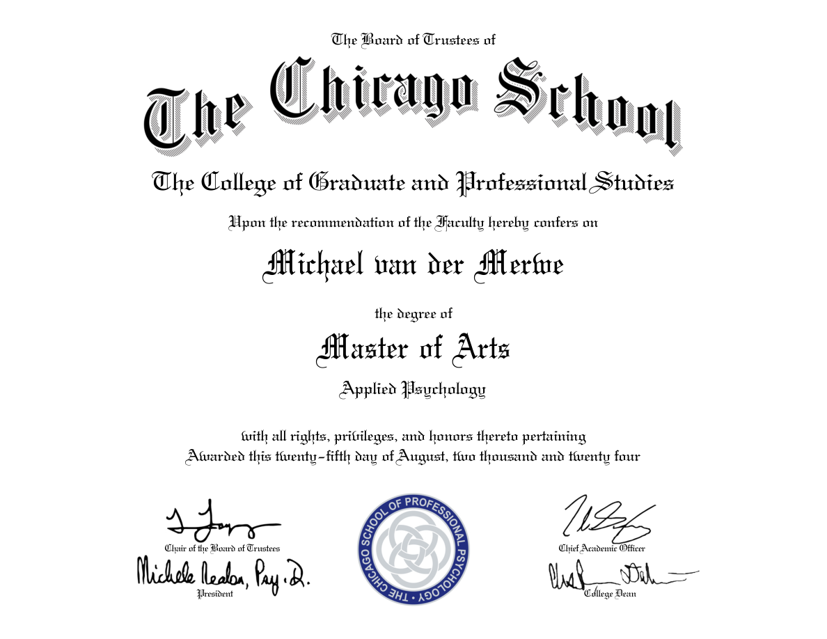 MA in Applied Psychology degree